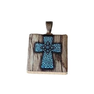 Life Tiles By Silvestri Wooden Cross Pendant